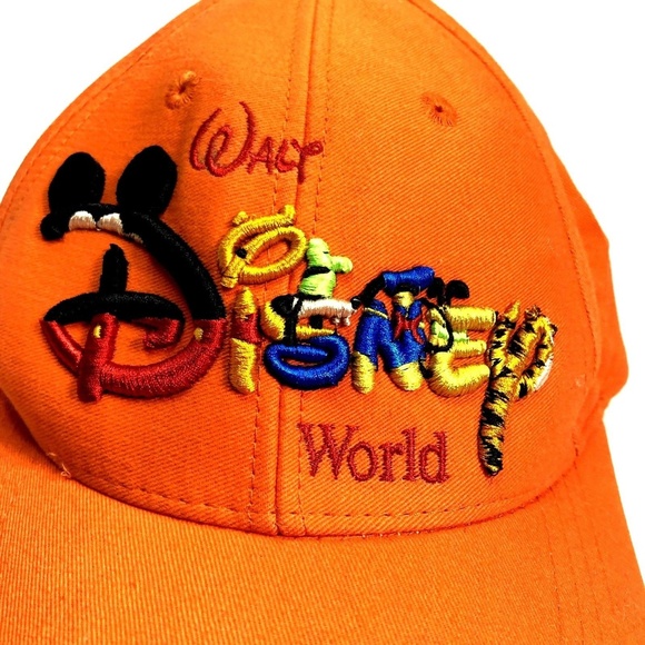 Disney Accessories - Walt Disney World Orange HAT Cap EMBROIDERED